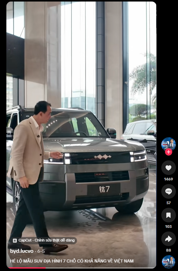 SUV hybrid BYD Ti7 lộ tin sắp về Việt Nam: Cấu hình 7 chỗ 'thách thức' Land Cruiser lẫn Defender, chạy thuần điện hơn 150 km, dự kiến mở bán trong quý III/2026 - Ảnh 4.