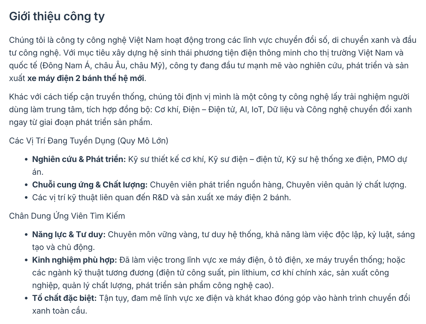 Startup c&ocirc;ng nghệ Việt mới toanh tham gia cuộc đua xe điện: X&acirc;y nh&agrave; m&aacute;y, R&D Tech Lab, hướng tới xe 2-3 b&aacute;nh - Ảnh 2.