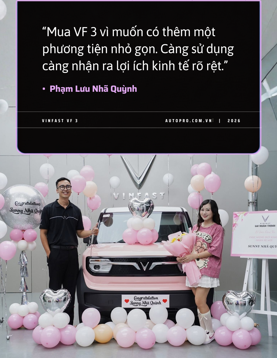 Gen Z mua VinFast VF 3 thay b&aacute;n tải: Tiết kiệm tiền dầu để... vung 300 triệu 'độ' xe! - Ảnh 1.