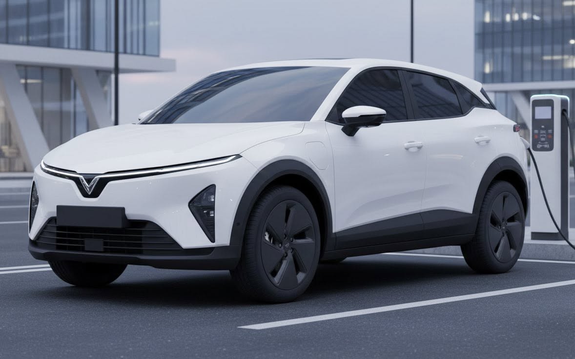 VinFast VF 6 facelift lộ diện kh&ocirc;ng nguỵ trang: Thiết kế tinh chỉnh nhẹ, dễ d&ugrave;ng tay nắm cửa phẳng như VF 8 - Ảnh 5.