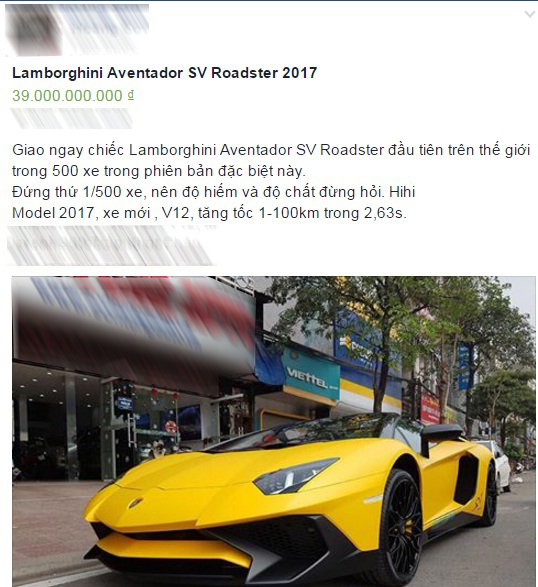 Lamborghini Aventador SV mui trần độc nhất Việt Nam có giá thách cưới 39 tỷ Đồng - Ảnh 1.