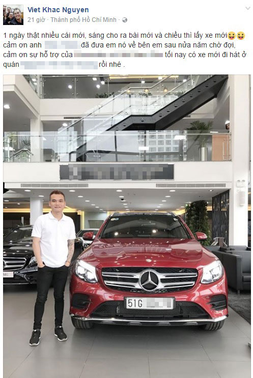 Nam ca sỹ Khắc Việt tậu xe tiền tỷ Mercedes-Benz GLC sau nửa năm chờ đợi - Ảnh 1.