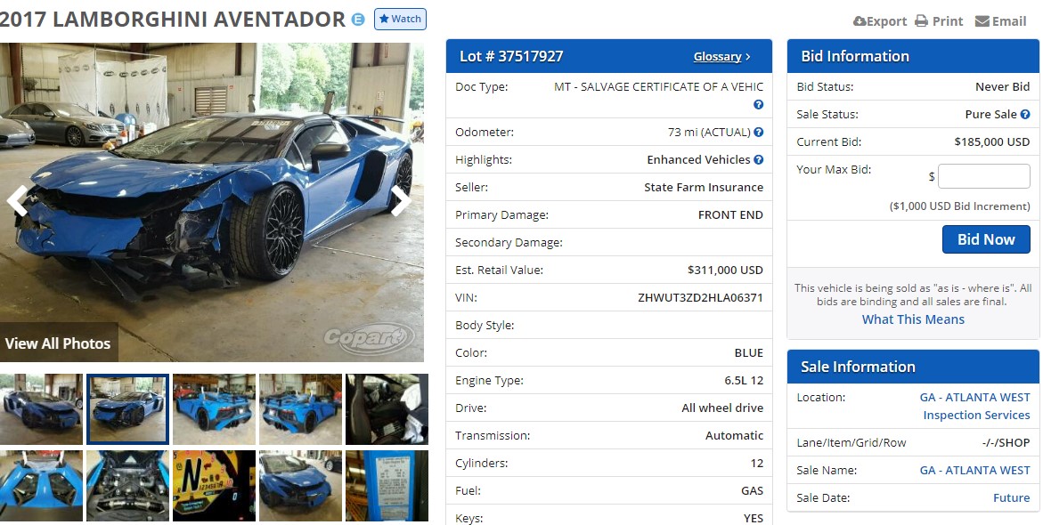 Rao bán hàng hiếm Lamborghini Aventador SV hư hỏng nặng, giá ước tính 7 tỷ  Đồng