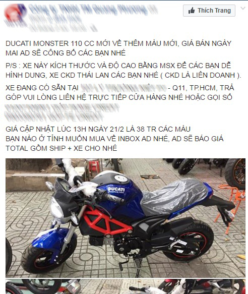 Xôn xao với Ducati Monster 110 giá 38 triệu Đồng tại Việt Nam - Ảnh 1.