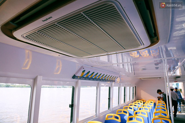 Cận cảnh tuyến buýt đường sông với nội thất hiện đại lần đầu tiên chạy thử nghiệm ở Sài Gòn - Ảnh 13.