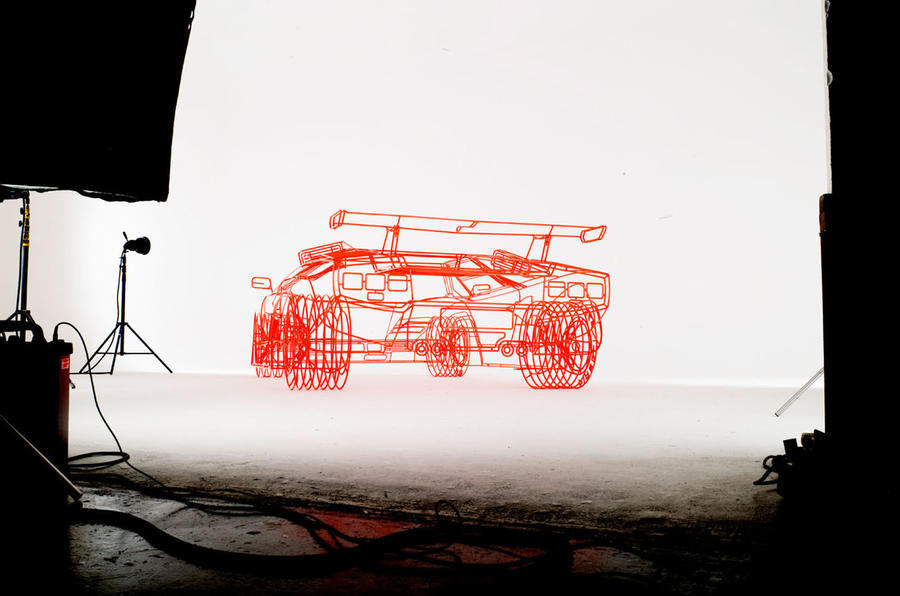 Xe hơi vẽ từ b&uacute;t 3D cực chất - Ảnh 4.