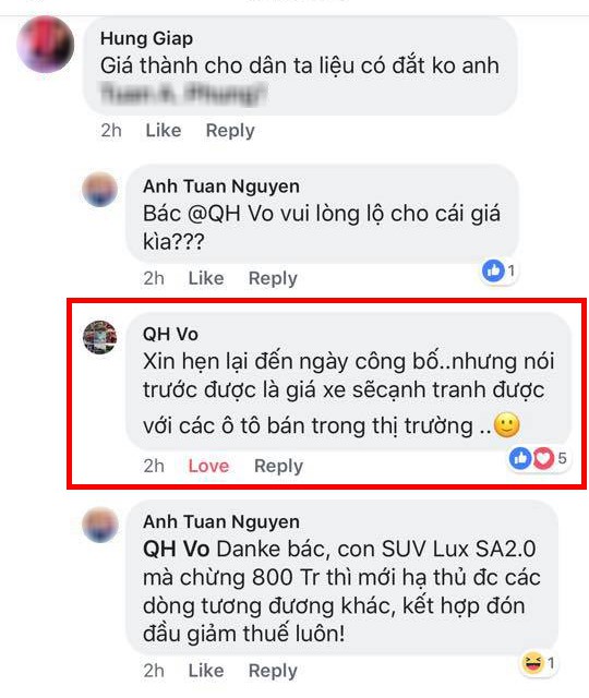 Ông Võ Quang Huệ tiết lộ giá xe VinFast sẽ cạnh tranh được với các ô tô bán trong nước - Ảnh 1.