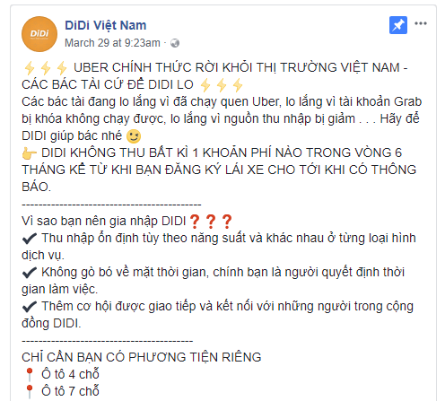 Ứng dụng Didi nhái vua gọi xe Trung Quốc tiếp tục xuất hiện tại Việt Nam, chiêu mộ tài xế cũ của Uber - Ảnh 3.