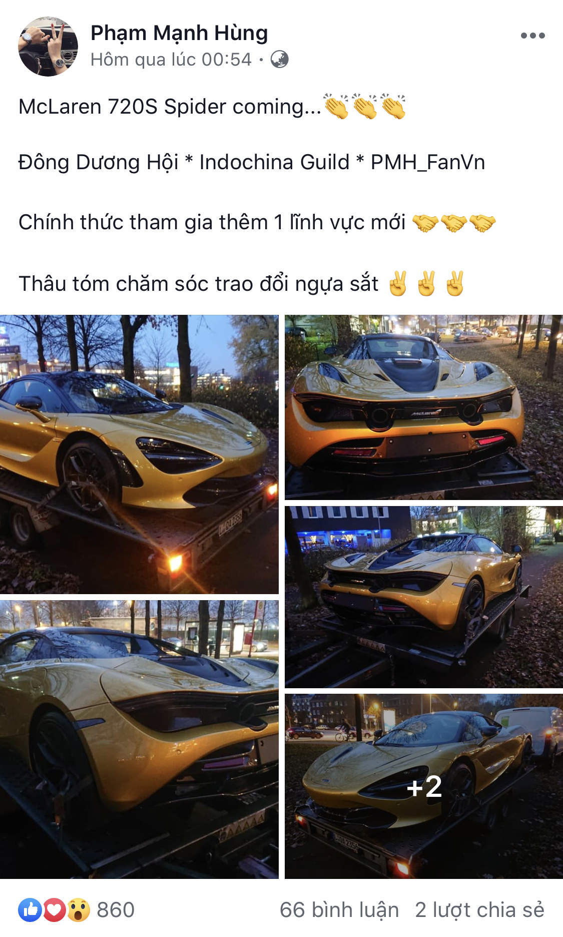 Lộ diện chủ nhân chiếc McLaren 720S Spider thứ 4 sẽ về Việt Nam - Ảnh 1. Lộ diện chủ nhân chiếc McLaren 720S Spider thứ 4 sẽ về Việt Nam - Ảnh 1.