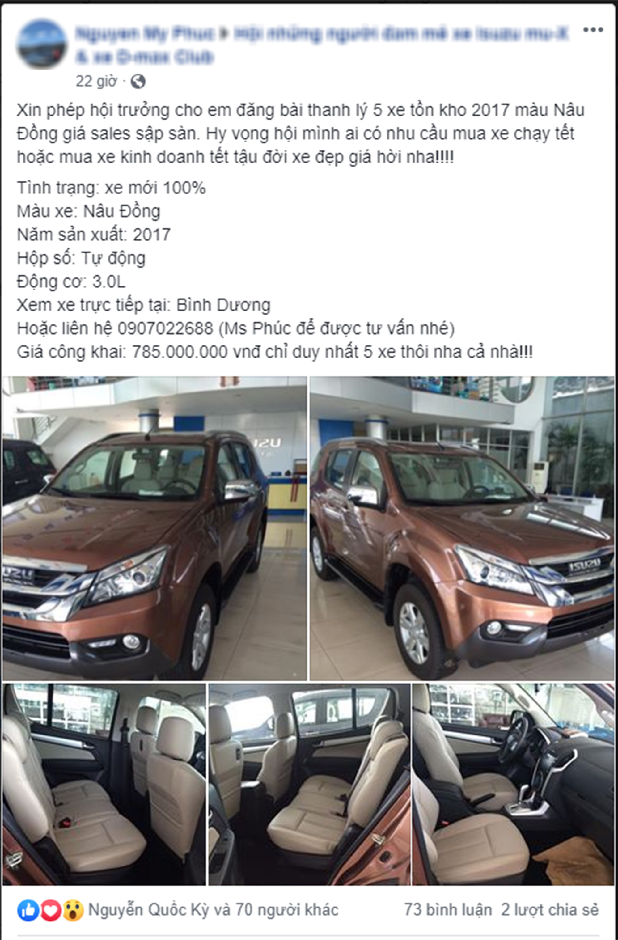 Đại lý thanh lý Isuzu mu-X tồn kho với giá 785 triệu đồng, giảm gần 200 triệu đồng so với giá gốc - Ảnh 2. Đại lý thanh lý Isuzu mu-X tồn kho với giá 785 triệu đồng, giảm gần 200 triệu đồng so với giá gốc - Ảnh 2.