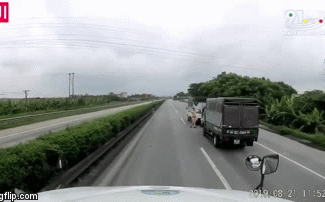 Chạy CSGT, người đàn ông điều khiển xe máy khiến tài xế container phanh cháy đường - Ảnh 1.