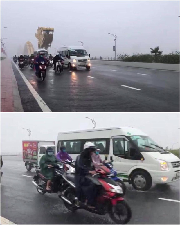 Hàng loạt ô tô đi chậm trên cầu để chắn gió to cho xe máy, hành động đẹp giữa cơn bão khiến nhiều người ấm lòng - Ảnh 3.