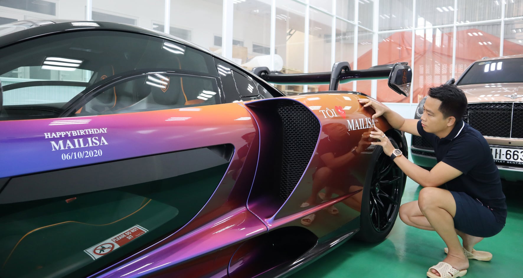 Chiều vợ như đại gia Hoàng Kim Khánh: Đích thân trang trí siêu phẩm McLaren Senna và một loạt siêu xe nhân dịp sinh nhật bà xã - Ảnh 4.