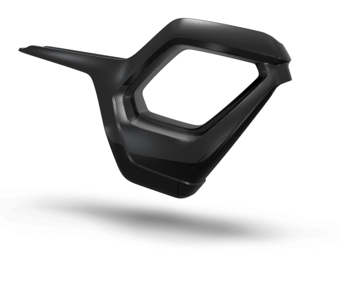 Khung thân xe chỉ nặng 7 kg nhờ làm từ sợi Carbon.