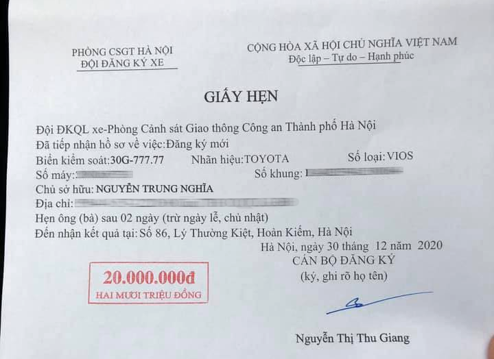 Chủ Toyota Vios tại Hà Nội bốc được biển ngũ quý 7, dân tình thi nhau luận biển, đoán giá bán lại hàng tỷ đồng - Ảnh 1.