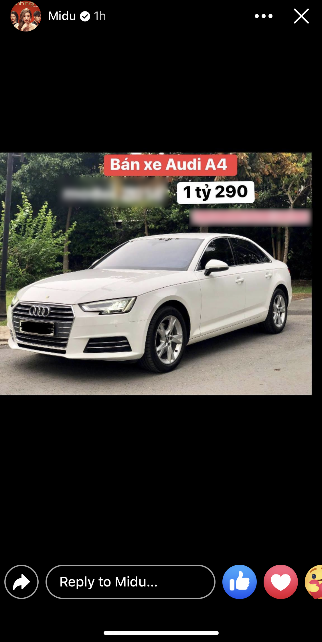 Vừa kể khổ không lâu, Midu đã rao bán Audi A4 với giá gần 1,3 tỷ đồng - Ảnh 2.