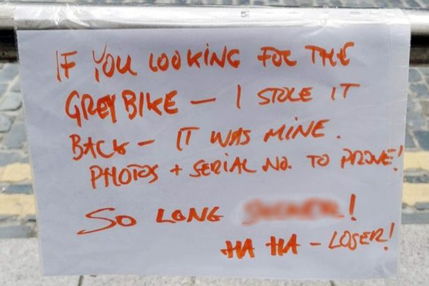 Chủ cũ chôm lại chiếc xe đạp đã mất, để lại lời nhắn dằn mặt khiến dân mạng không biết phân xử đúng sai như thế nào - Ảnh 1.