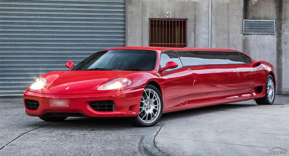 Siêu xe Ferrari 360 Modena phiên bản limo cực độc tìm chủ mới - Ảnh 1.