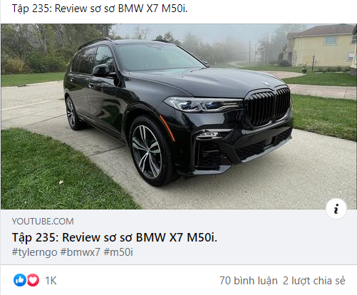 Review sơ sơ BMW X7 dành tặng vợ, Tyler Ngo chia sẻ: ‘Lái như siêu xe, tuy cũ nhưng độc nhất vô nhị’ - Ảnh 1.