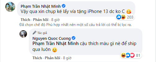 Vo cho iPhone 13 Pro Max Nguyen Quoc Cuong mang dan xe ra song ao khien Minh Nhua voi vao lay via de duoc doi dien thoai moi