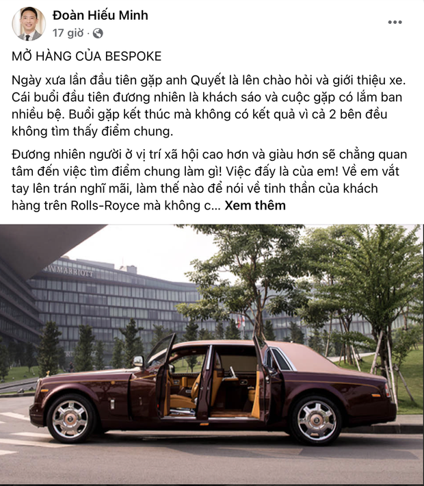 Tay sales Rolls-Royce khét tiếng Việt Nam hé lộ cách chốt đơn siêu xe 50 tỷ với Chủ tịch HĐQT Tập đoàn FLC - Ảnh 2.