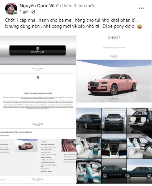 Chất như gia đình Đoàn Di Băng: Tậu liền một lúc 2 chiếc Rolls-Royce, Cullinan dành cho ba mẹ, Ghost là của các công chúa - Ảnh 1.