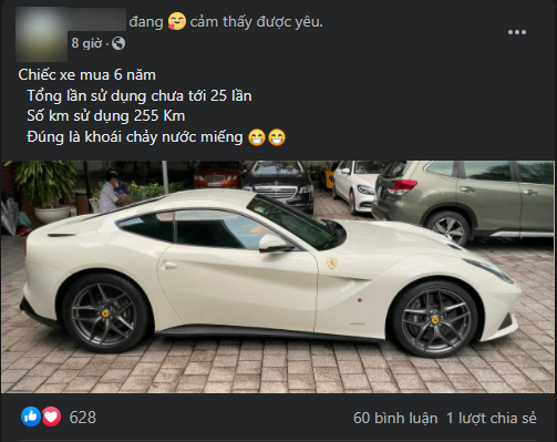 Mua xe bày tủ kính là có thật: Phan Thành lái Ferrari F12 Berlinetta chỉ 255 km sau hơn 6 năm mua về - Ảnh 1.