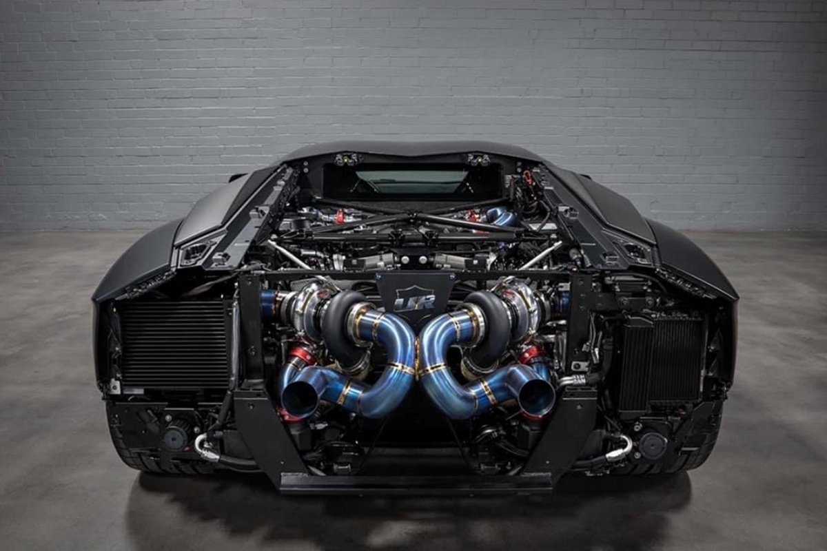 Ngắm khoang động cơ  mã lực của Lamborghini Aventador SVJ độ Twin-Turbo