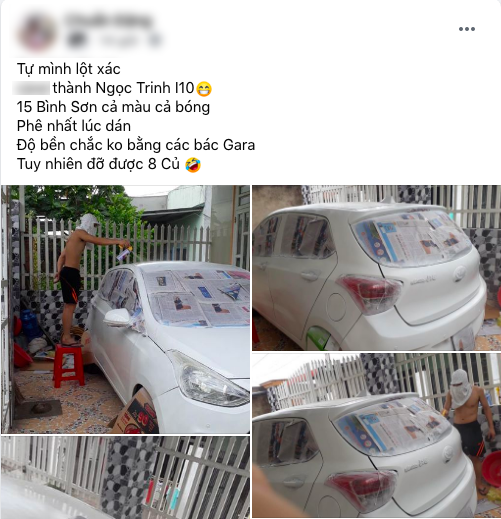 Tự sơn xe bằng 15 bình xịt, thanh niên khoe tiết kiệm 8 triệu nhưng CĐM hồi đáp bằng hàng trăm bình luận chia buồn - Ảnh 1. Tự sơn xe bằng 15 bình xịt, thanh niên khoe tiết kiệm 8 triệu nhưng CĐM hồi đáp bằng hàng trăm bình luận chia buồn - Ảnh 1.