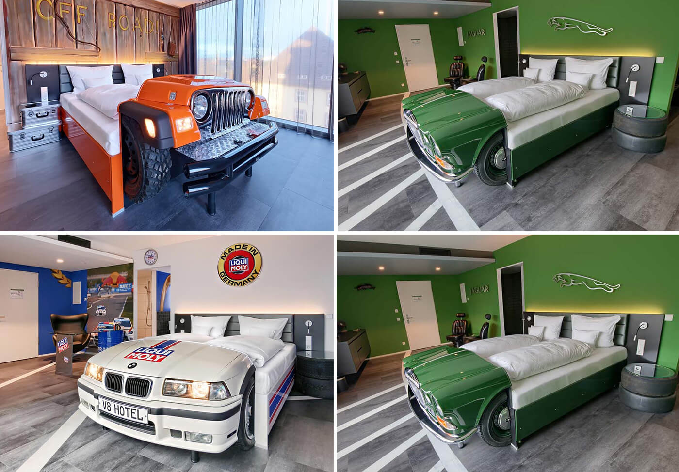 Khám phá V8 Hotel: Ngủ trên giường Mercedes-Benz, BMW, xung quanh toàn đồ cho hội cuồng xe - Ảnh 4.