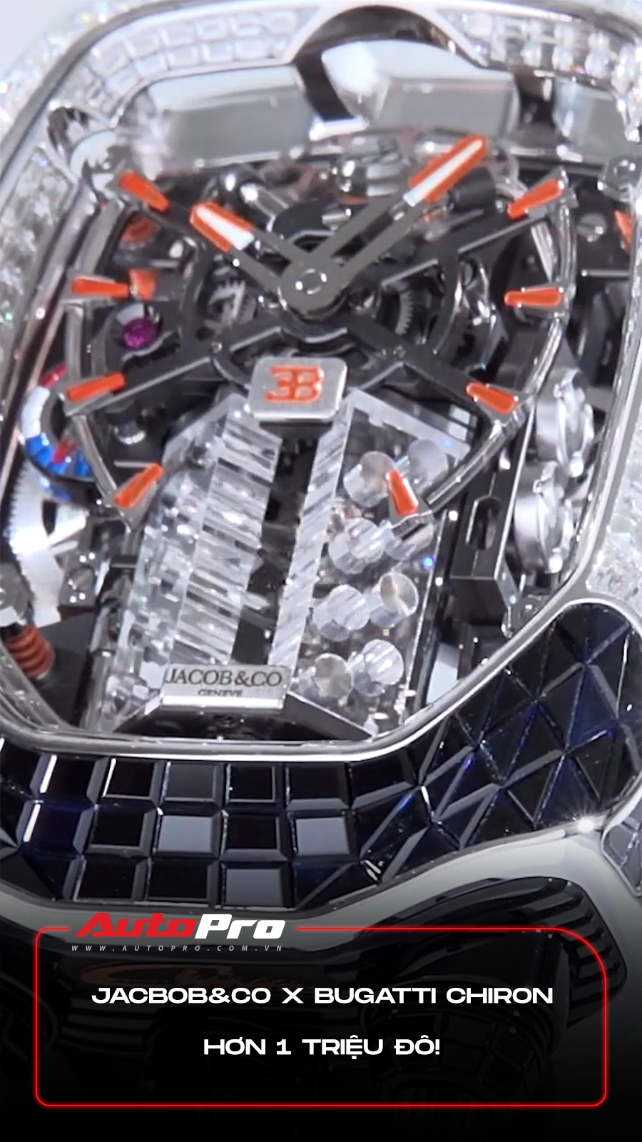 Chiếc đồng hồ cơ mô phỏng lại các chi tiết bên trong Bugatti Chiron có giá hơn 1 triệu đô