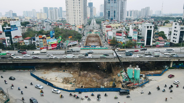 Toàn cảnh dự án hầm chui 700 tỷ đồng ở Hà Nội dần hình thành  - Ảnh 1.