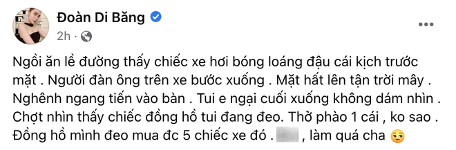 Đoàn Di Băng bị phản ứng trái chiều khi phán xét người lạ, so sánh 1 chiếc đồng hồ mình đeo mua được 5 chiếc xế hộp của họ - Ảnh 2.
