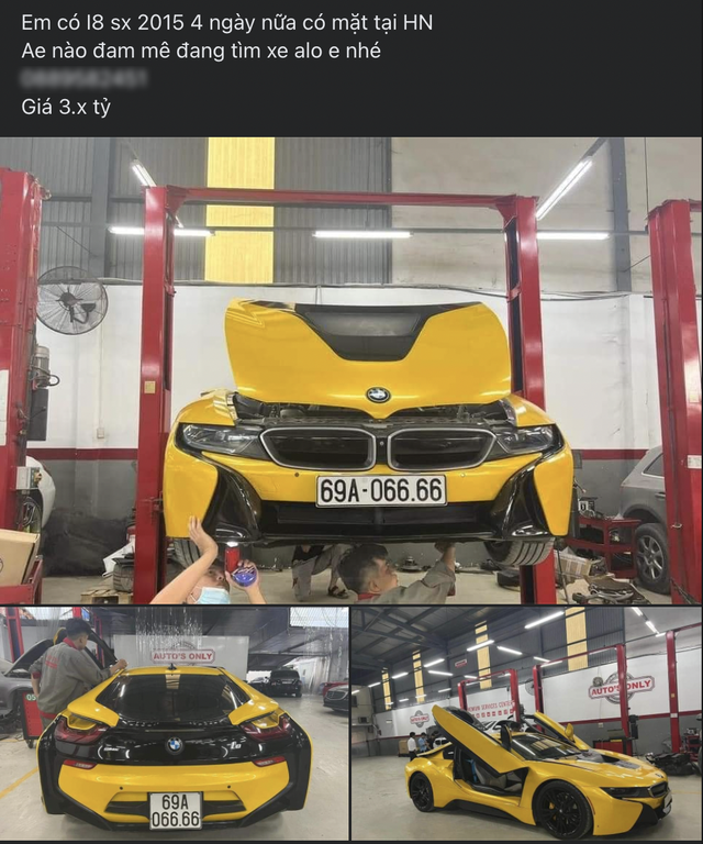 Bui Tien Dung's BMW i8 is for sale for more than 3 billion: Just bought for more than 1 year, owns a recognizable four-quarter sign - Photo 1.