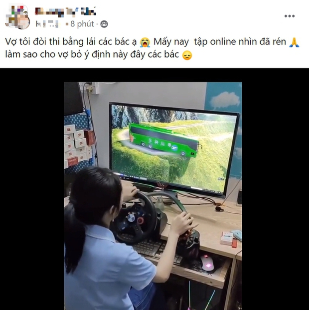 Asking for a driver's license, female gamers who practice online also make their husbands afraid of turning green - Photo 1.