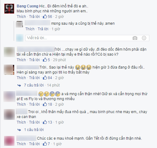 Nhiều bình luận gửi lời thăm hỏi đến nhóm HKT.