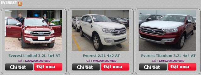 
Bảng giá của Everest thế hệ mới do một đại lý Ford tại Hà Nội đăng lên. Tuy nhiên, đây chỉ là giá tạm tính chứ không phải mức giá chốt cuối cùng.
