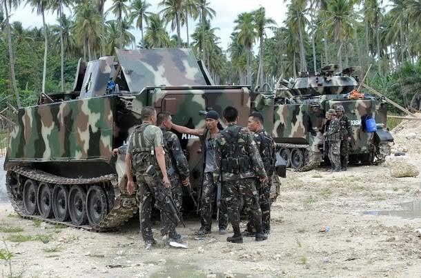 Thiết giáp M113A2 Philippines tham gia diễn tập.