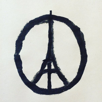 Cư dân mạng thế giới cùng nhau chia sẻ biểu tượng hi vọng hòa bình trở về với Paris.
