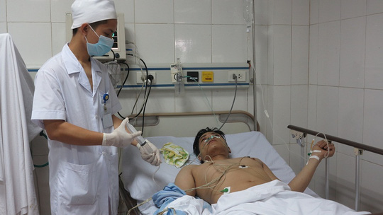 
Một trong số các nạn nhân bị thương đang điều trị tại bệnh viện.
