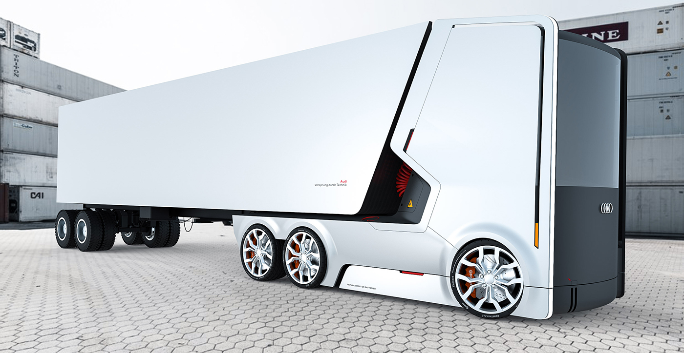 
Phương án cuối cùng về thiết kế cho chiếc Audi Truck tự lái của Artem Smirnov và Vladimir Pachenko.
