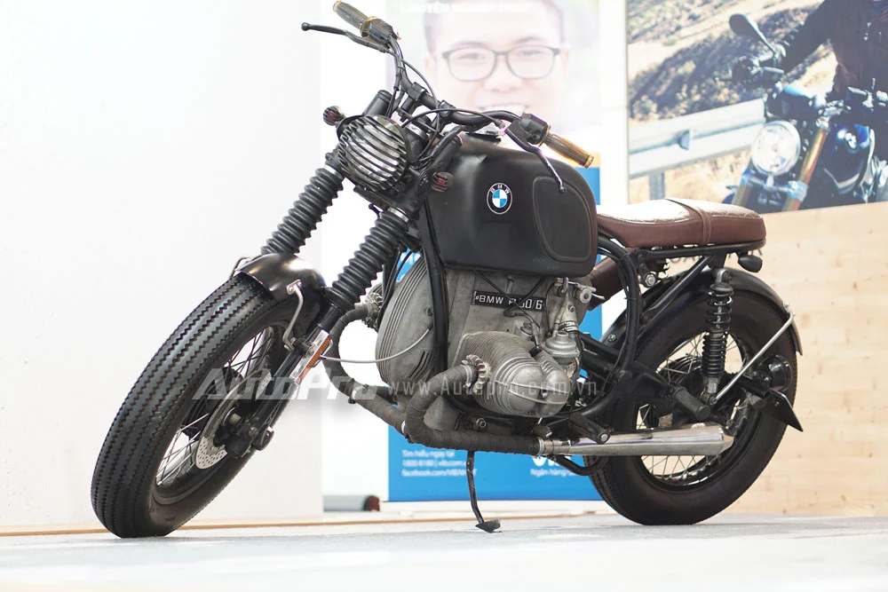 
Mẫu xe độ hiếm hoi tại gian hàng của BMW Motorrad.
