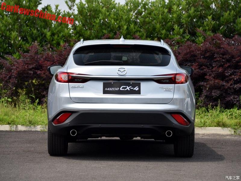 
Theo đánh giá của nhiều người, CX-4 là một trong những mẫu crossover có thiết kế đẹp nhất hiện nay tại thị trường Trung Quốc. CX-4 được sản xuất tại nhà máy của liên doanh FAW-Mazda nằm ở phía Đông Bắc của thành phố Trường Xuân, tỉnh Cát Lâm, Trung Quốc.
