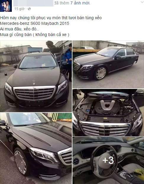 Cửa hàng phụ kiện tại Sài Gòn đăng ảnh mổ chiếc Mercedes-Maybach S600 để lấy phụ kiện đem bán.