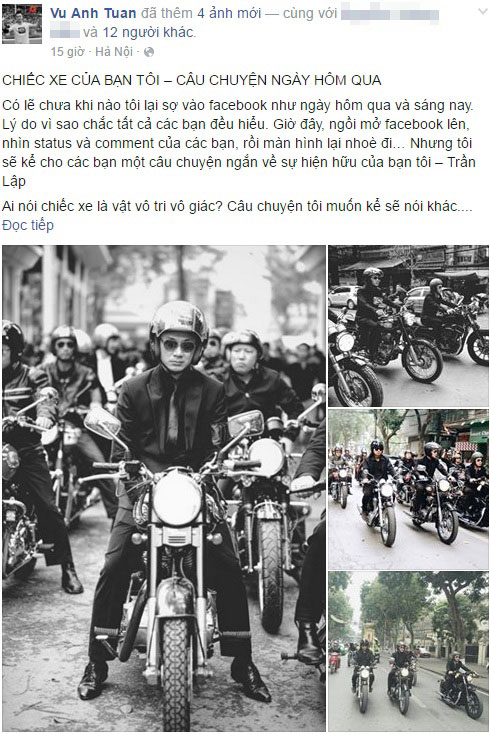 MC Anh Tuấn chia sẻ cảm xúc trên Facebook cá nhân. Ảnh chụp màn hình