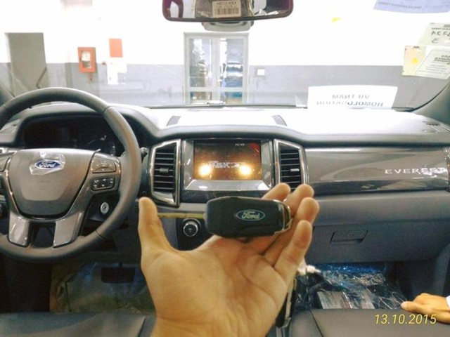 Trên tay chìa khóa của Ford Everest mới.