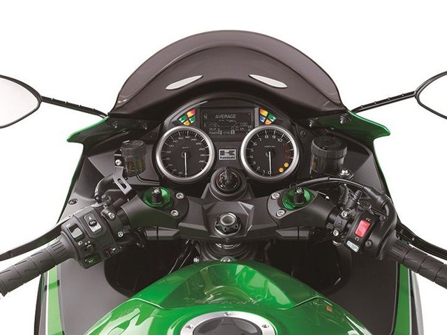 
Bảng điều khiển mới của Kawasaki ZX-14R 2016.
