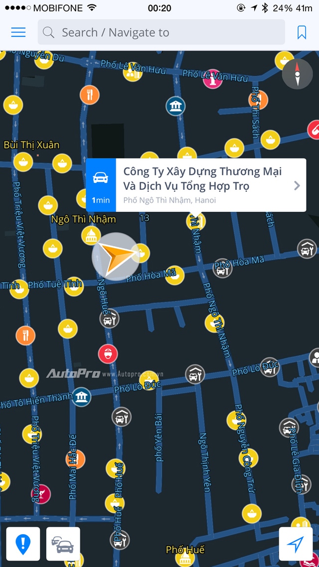 Ứng dụng Sygic với nhiều tính năng nổi trội hơn Google Map. Tuy nhiên người dùng phải mất tiền mua.
