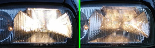 
Đèn chiếu xa được sử dụng như DRL trên một mẫu xe Volkswagen.
