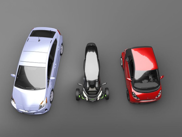 So sánh kích thước xe điện RSK với các xe thông thường.